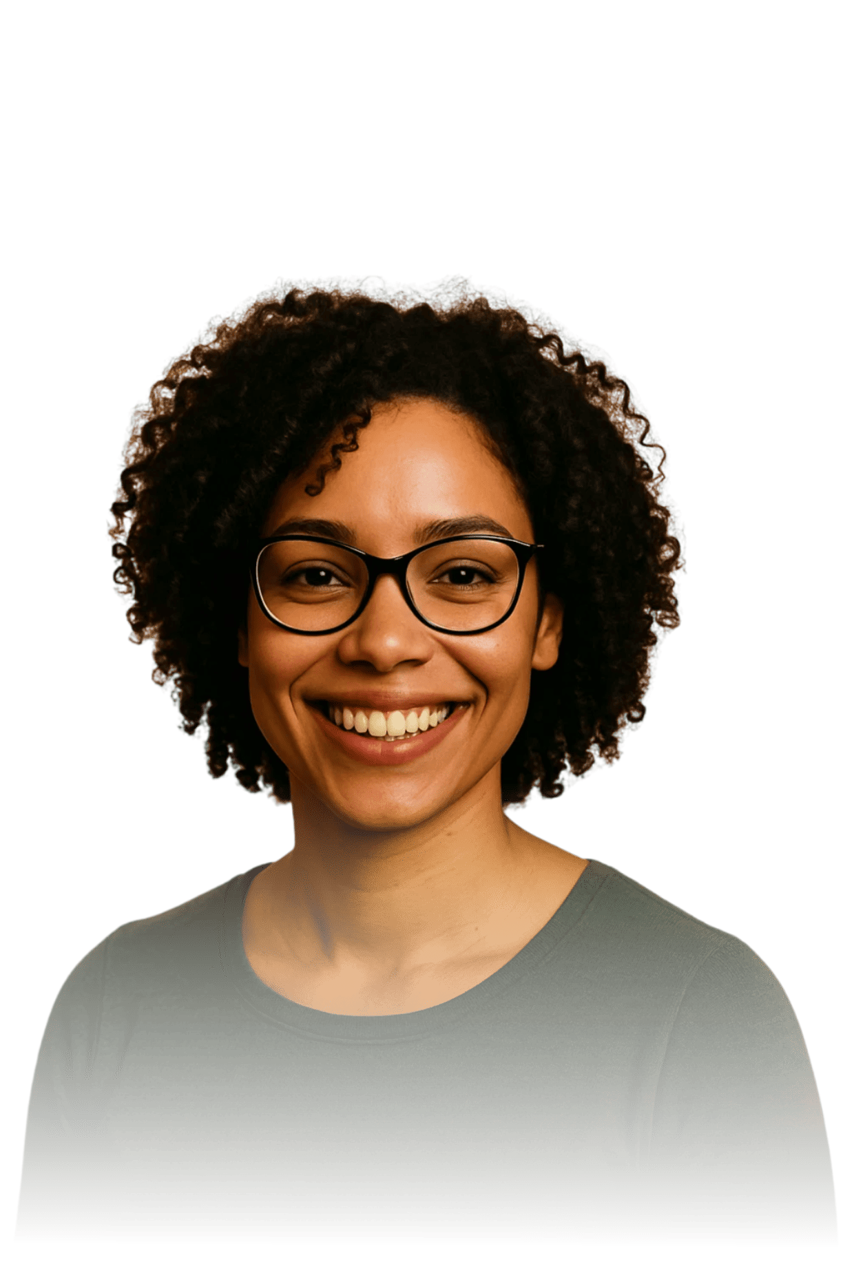 Profissional de saúde mental sorrindo